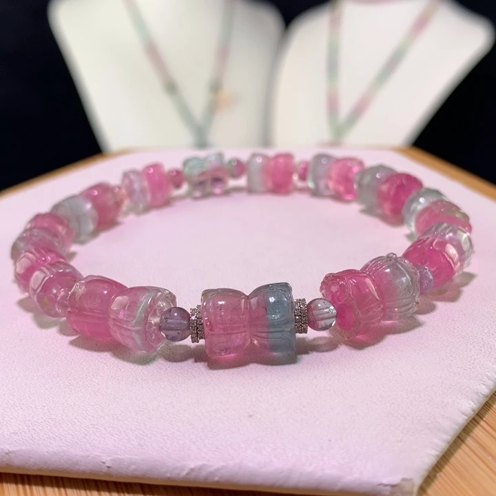 双色碧玺手链未镶嵌