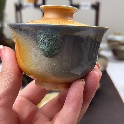 俺**蝶柴烧茶具柴烧茶具