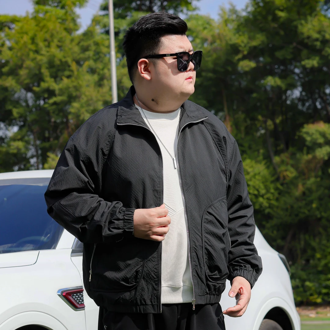 【春秋新款】日系免烫户外复古大码夹克宽松防风运动男士翻领8812