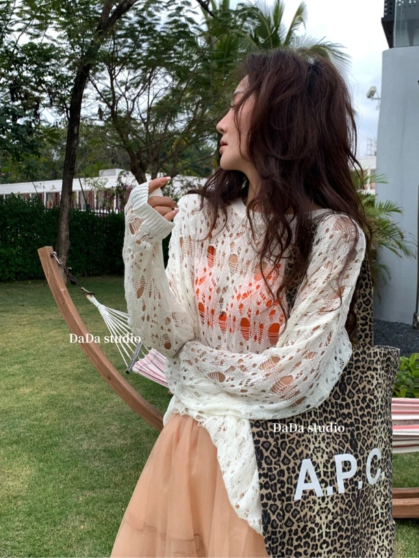 NO退NO换DaDa原创 镂空针织毛衣5159