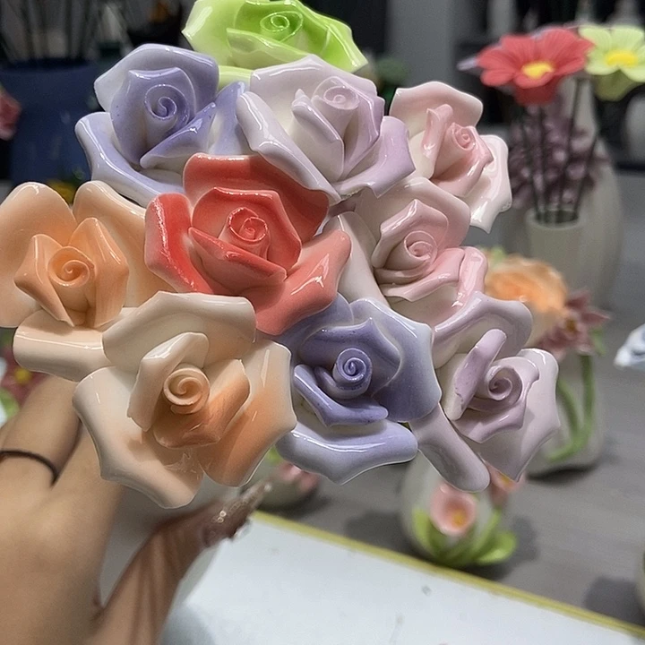 陶瓷纯手工捏花设计