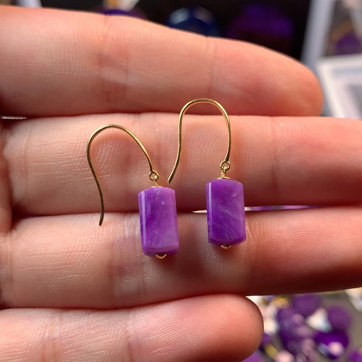 苏纪石（舒俱来）18K金镶嵌耳坠