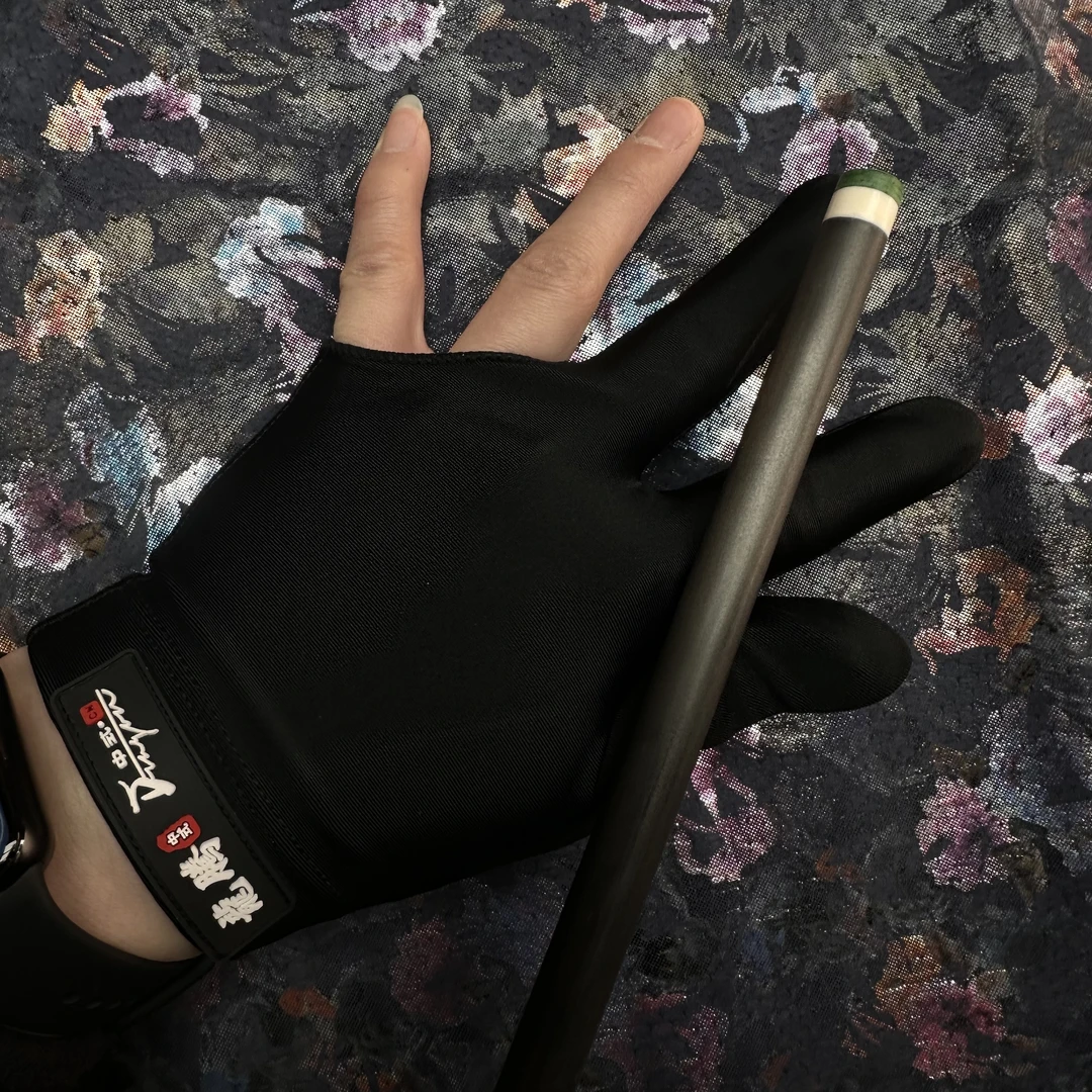 龙腾全包裹台球三指手套麂皮防滑垫