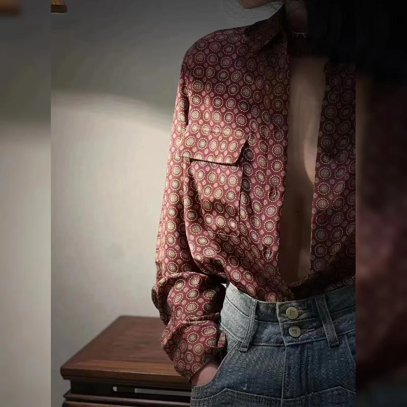 精致2025新款夏季衬衫雪纺短袖上衣春秋女装个性衬衣设计感十三行