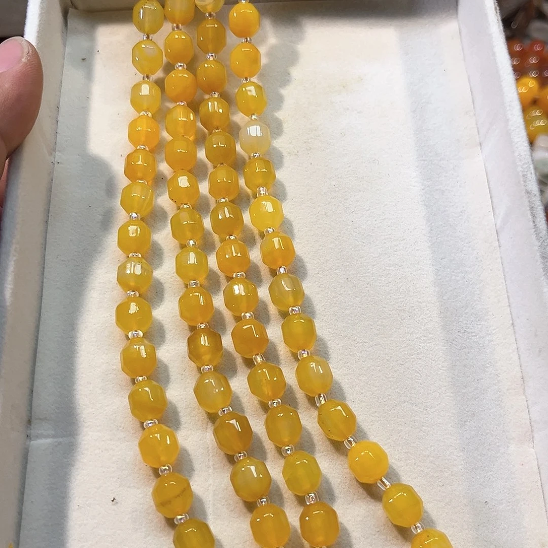 玛瑙/玉髓合金珠宝半成品玛瑙路路通一条9mm