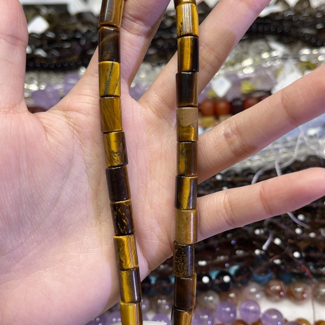 玛瑙/玉髓散珠天然虎眼卡8✖️12➕长条38厘米
