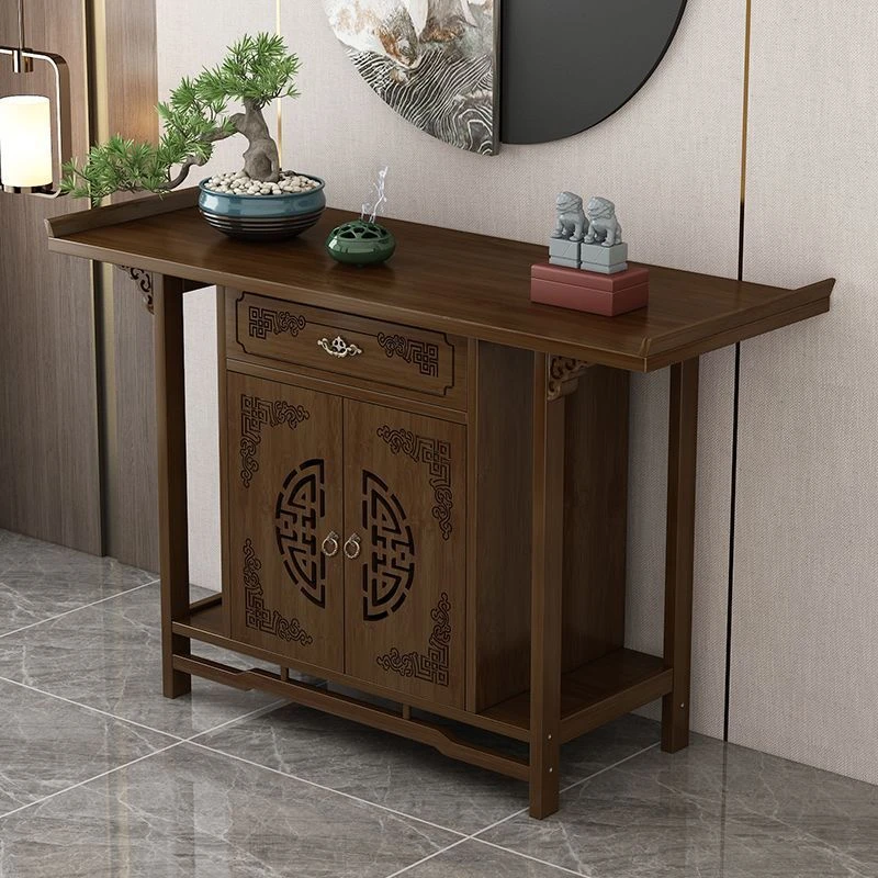 林氐家具新中式供桌香案玄关台家用玄关桌端景台玄关柜中堂桌香火