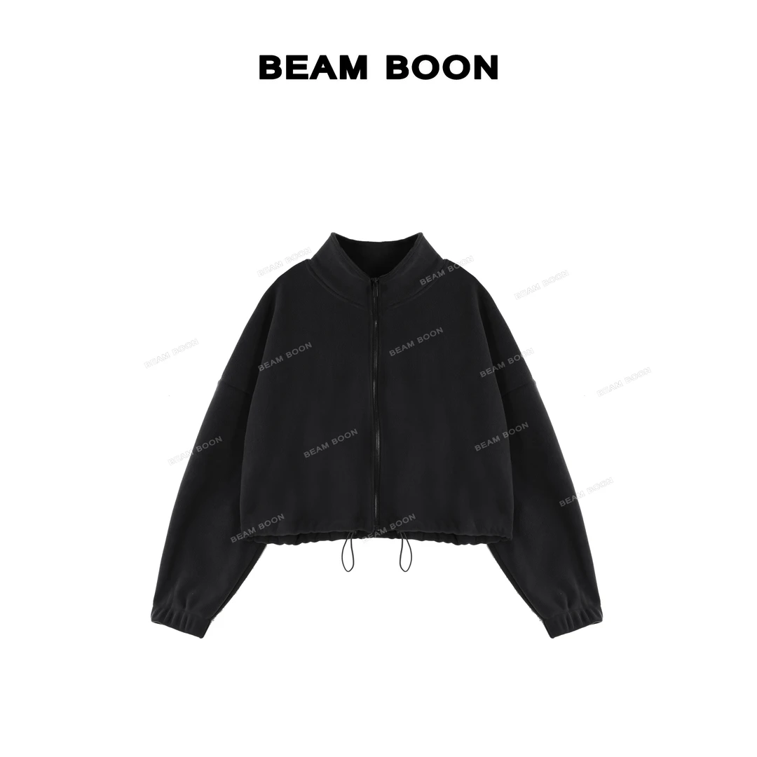 【塔斯学派】零感无压！超舒云朵婴儿双面绒锁温抽绳立领短外套