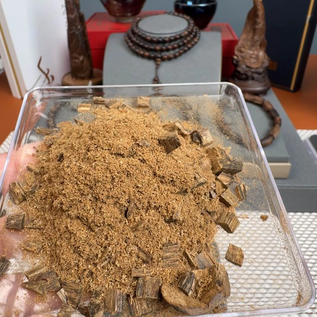 沉香木沉香碎屑冰*式菩萨棋沉香碎料