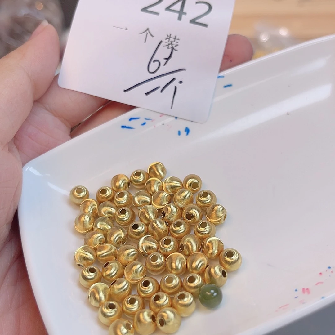 水晶珠宝半成品银S925镀金镶嵌242