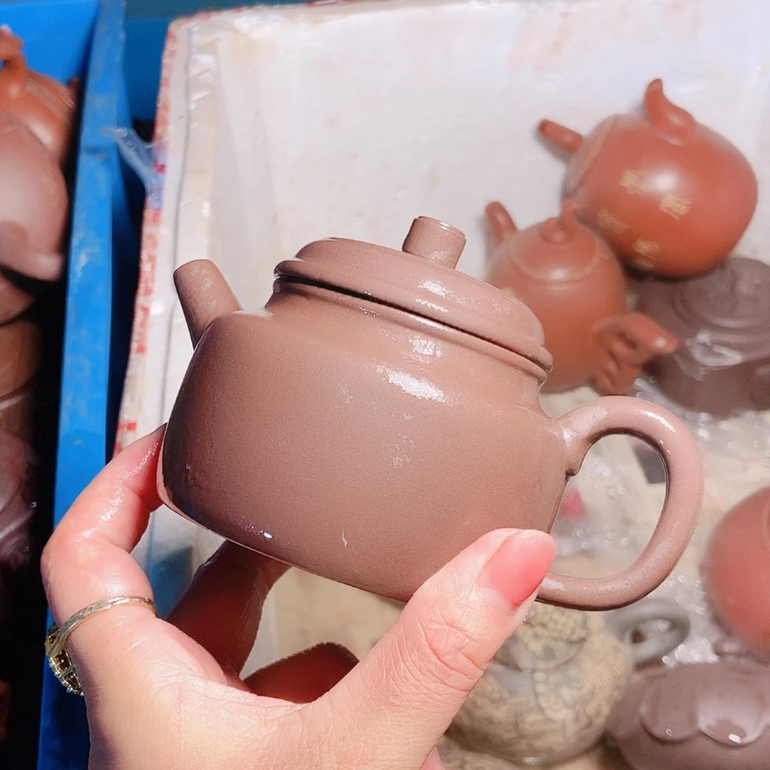 茶壶绿泥宜兴紫砂全手工制作