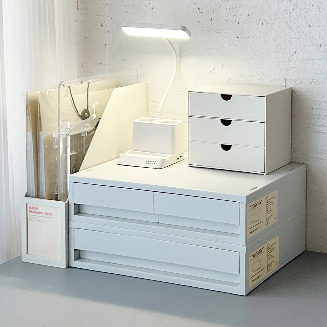 日式抽屉式书桌桌面收纳盒办公室置物架神器文具多功能整理盒