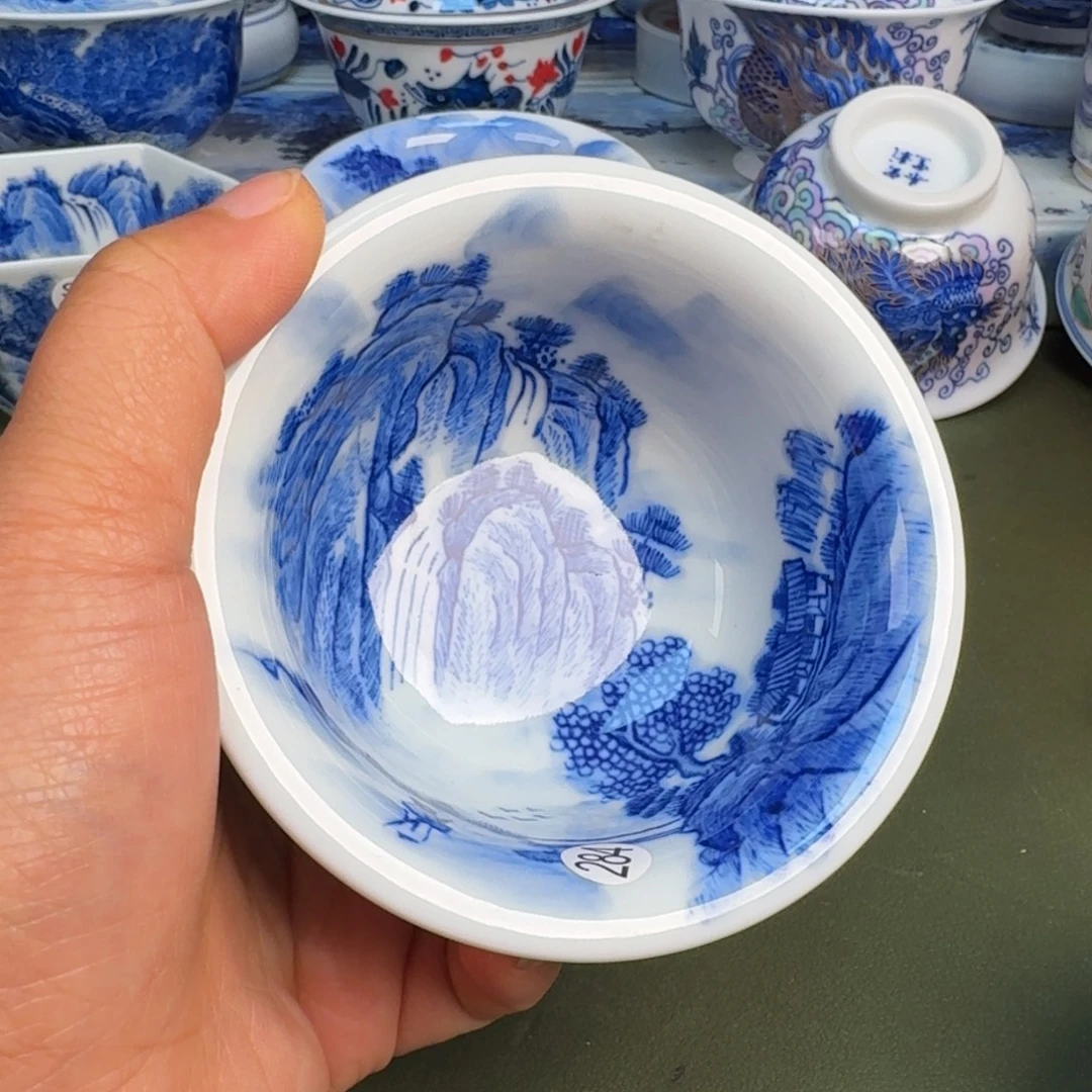 瓷景德镇纯手绘茶具圆圆284