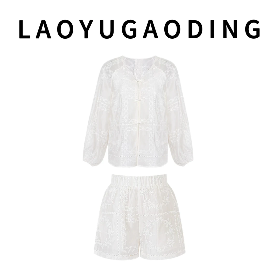 【LAOYUGAODING】高品质-24510夏季新中式套装时尚休闲短裤套装