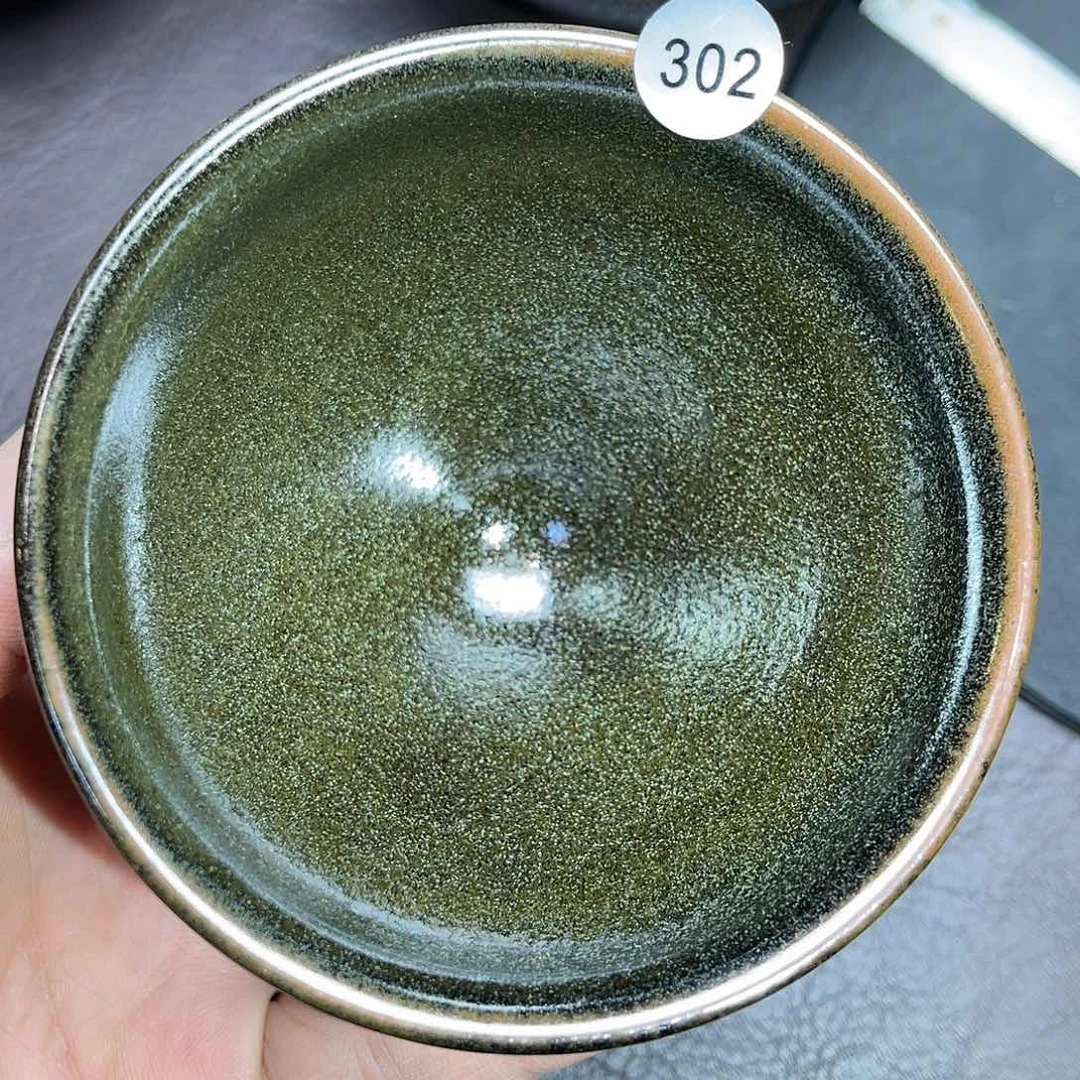 茶盏龙窑柴烧茶叶末束口器型9口径