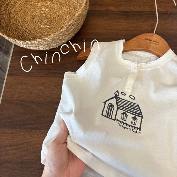 森林小屋·儿童夏款轻薄背心男童帅气卡通上衣韩版女包半袖T恤可爱