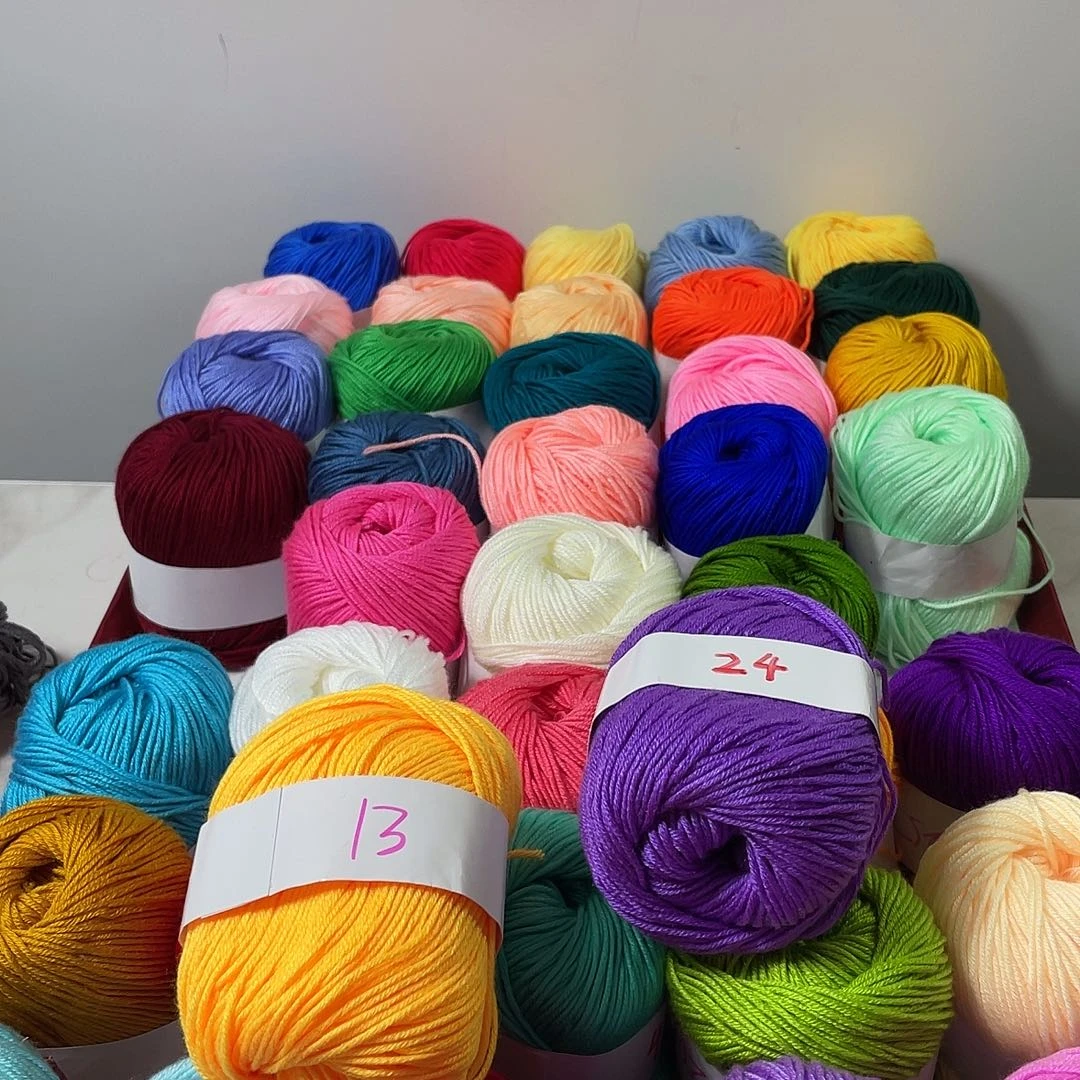 红***色棉蚕丝蛋白宝宝线