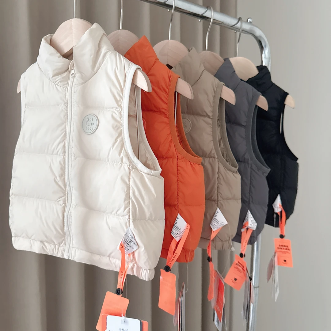 【三防双面穿羽绒马甲】婴儿双面穿马甲童上衣保暖宝宝秋冬马甲H8