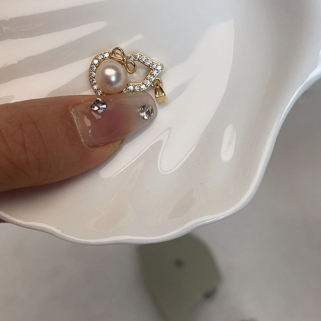 银S925镶嵌项链海水珍珠