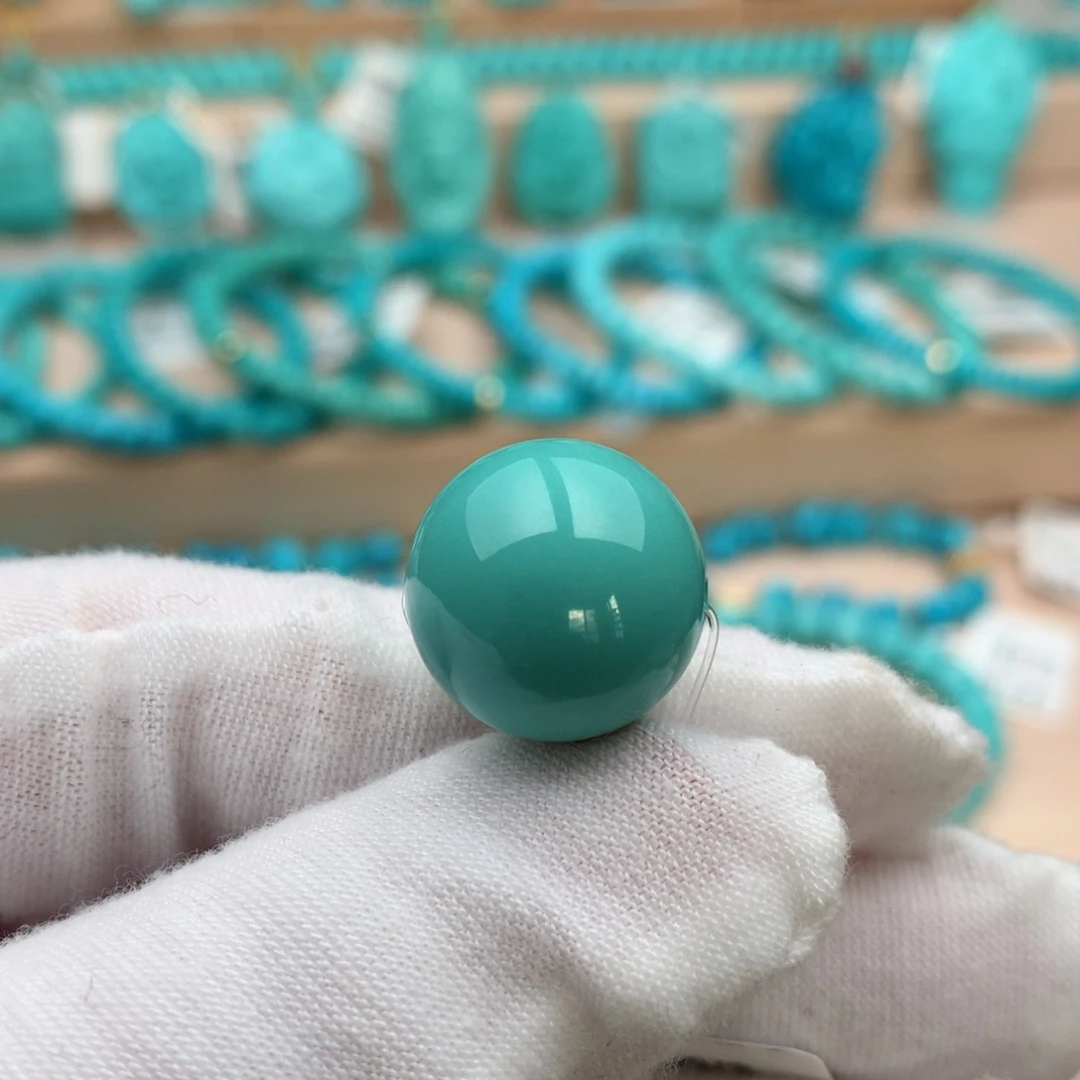 绿松石未镶嵌珠宝奇石15.8mm