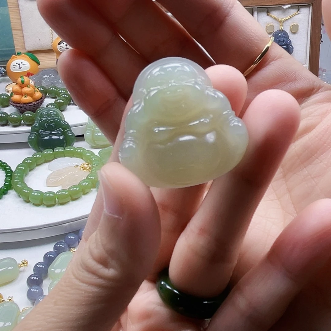 骨***家吊坠(不含链)未镶嵌和田玉