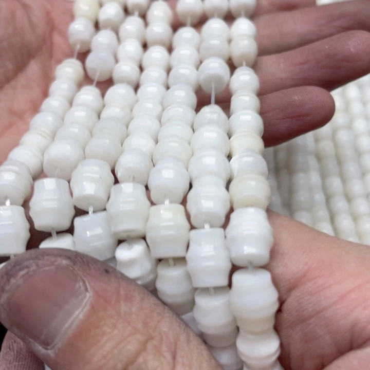 玛瑙/玉髓合金珠宝半成品一条8x9mm车车桶珠