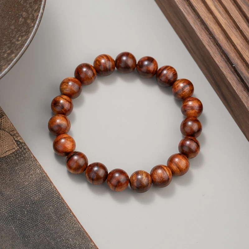 海南黄花梨10mm单圈手串圆珠素串