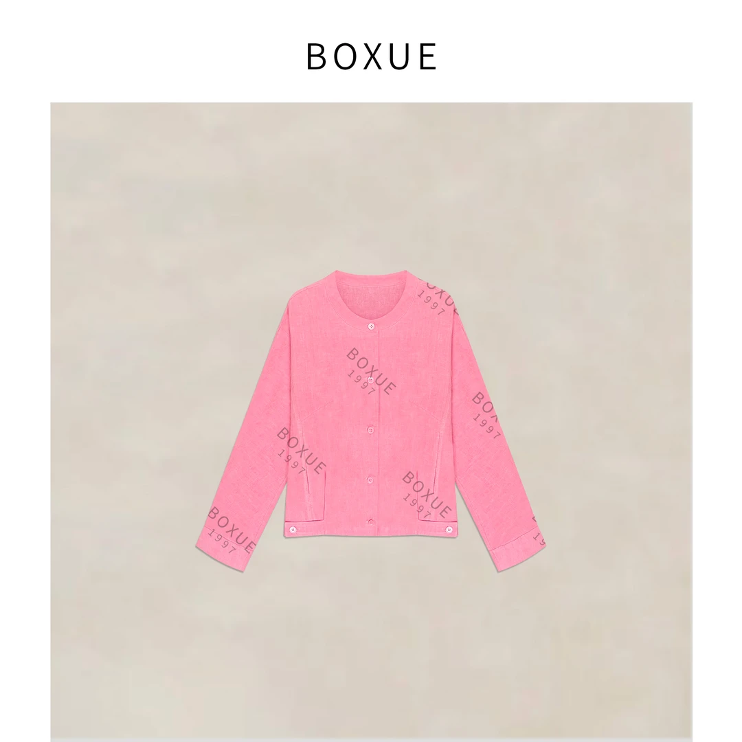 BOXUE‘’心跳旋律‘’2025春季新款高级感汉麻轻奢 外套#250325W1336