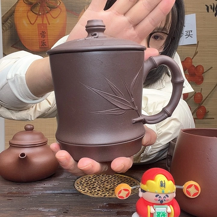 紫砂茶杯原矿紫砂杯