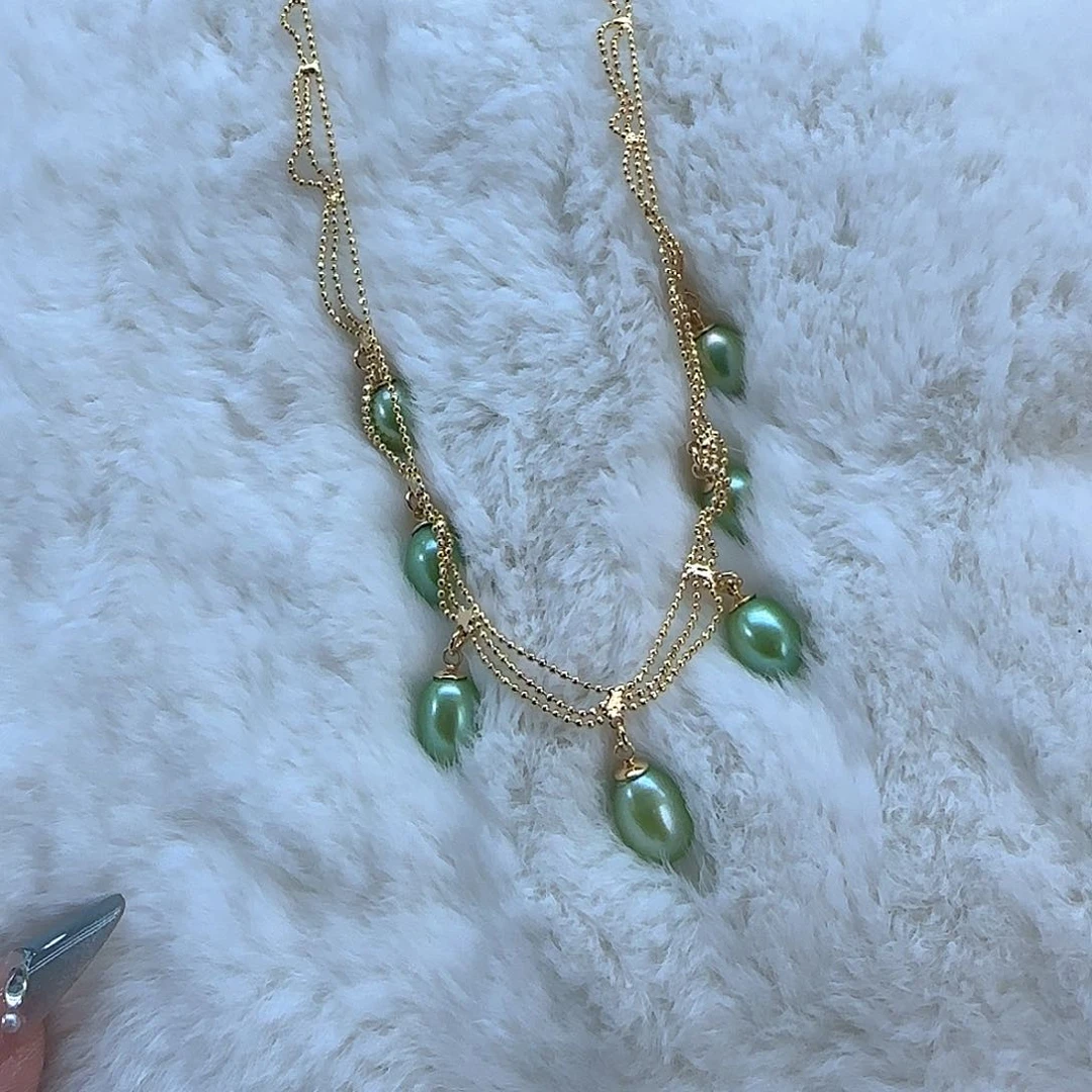 未镶嵌项链定制多样性发货发其一69淡水珍珠