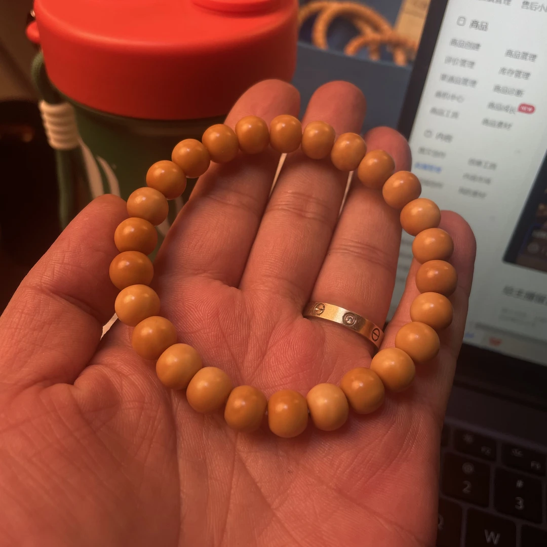 【苹果卡10】龙脊菩提苹果珠单圈手串#古今云创甄选#
