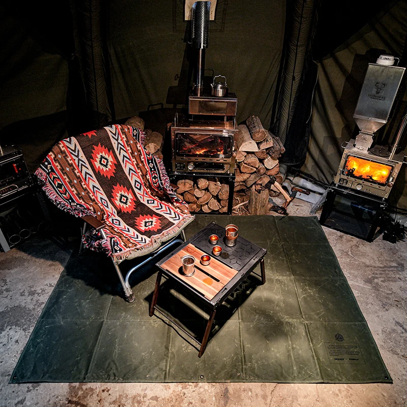 【防潮耐磨油蜡布】户外露营复古BC地布油蜡帆布地垫油蜡地布野餐垫