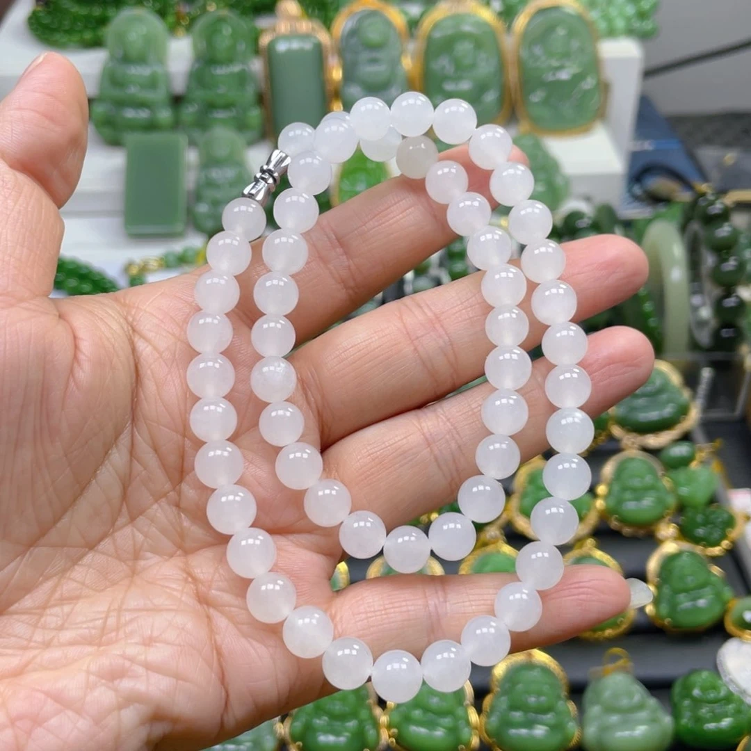 和田玉（青玉）项链未镶嵌