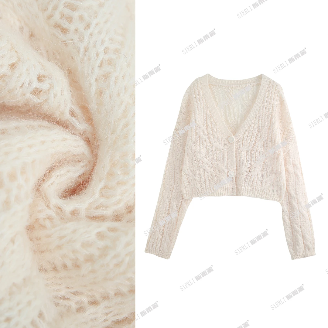 斯尔丽休闲短款针织外套D21*