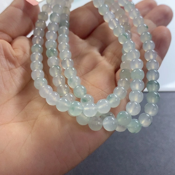 翡翠未镶嵌颈饰项链