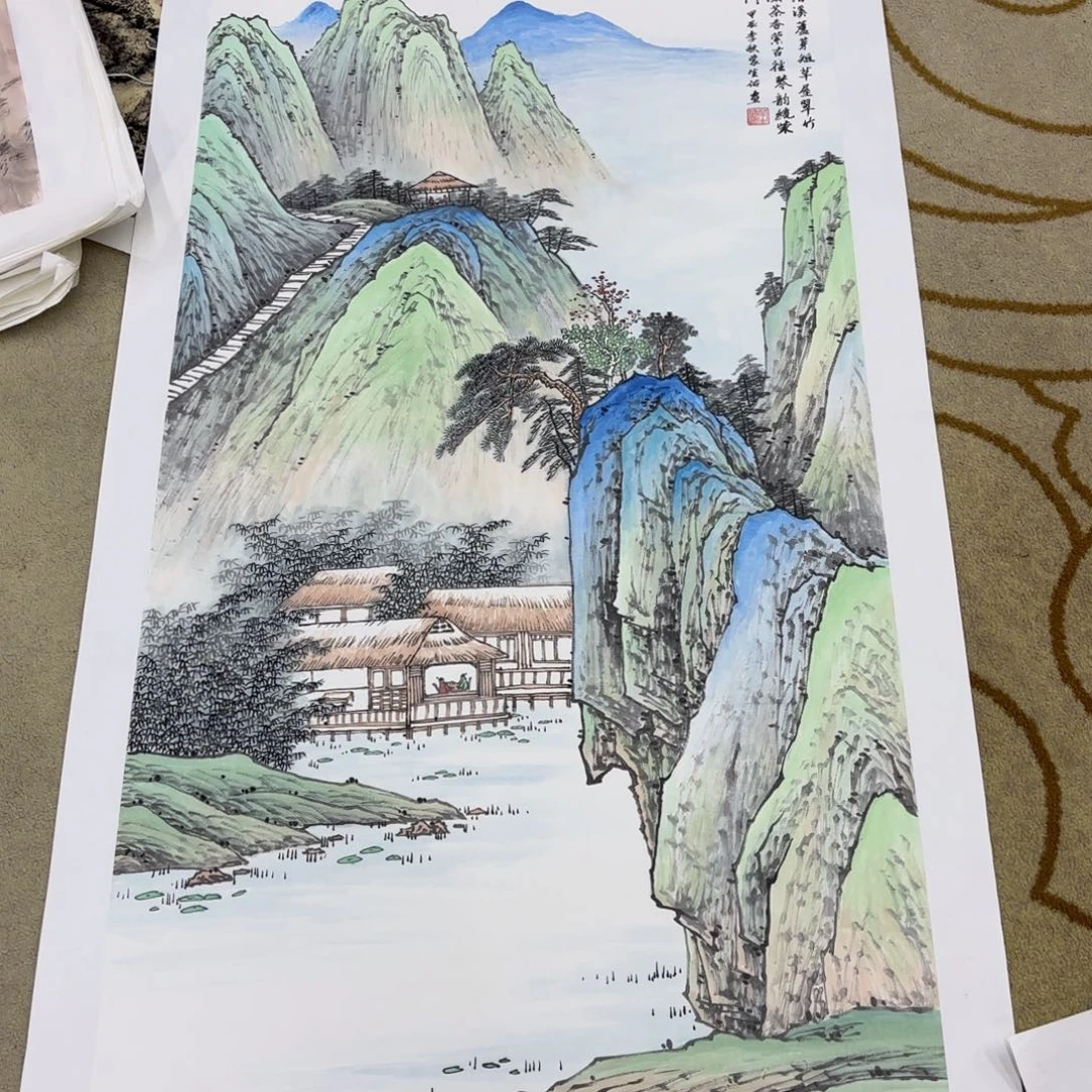 书法鹿*蒙生佑四尺李欣主播