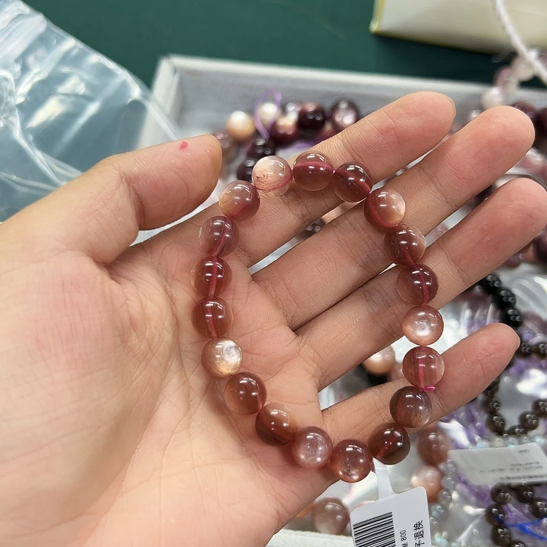 未镶嵌手链水晶粉里云母