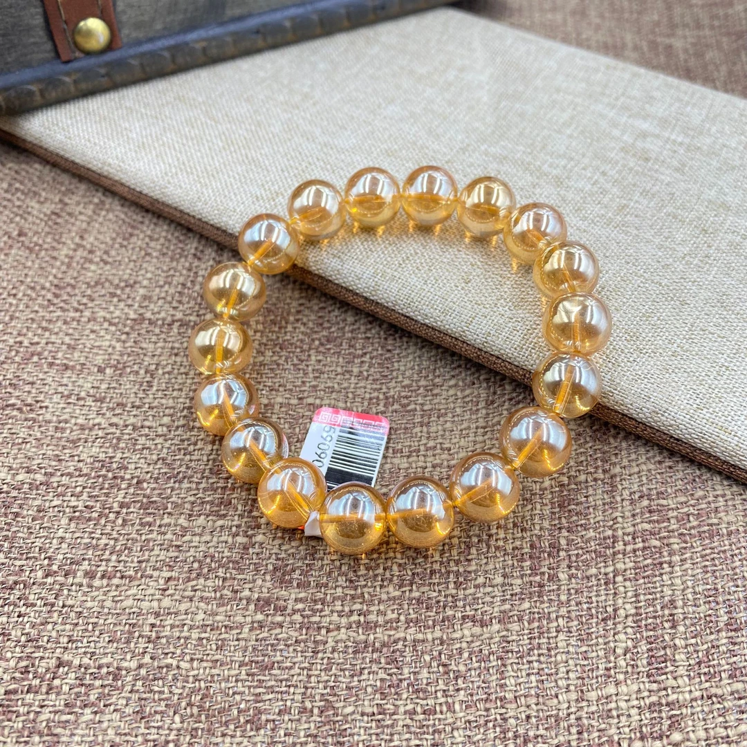 非金属珐琅手链 4704  黄色圆珠珠手串多样性发货