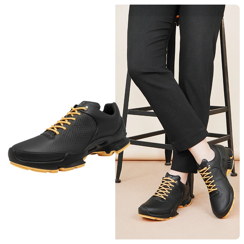 ECCO爱步休闲运动鞋男双色鞋带百搭流光风跑步鞋健步BIOMC 800434