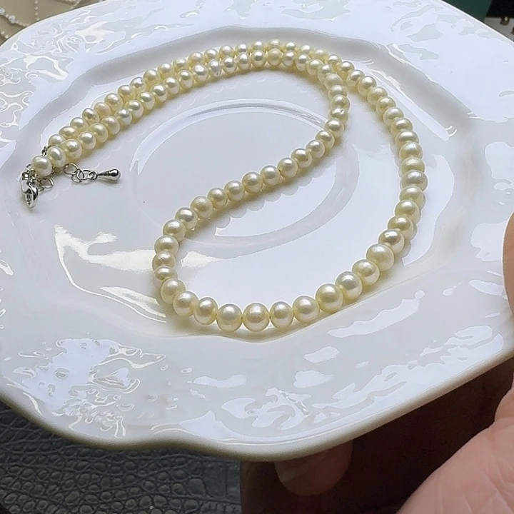 项链的手链是戒指银S925镶嵌淡水珍珠