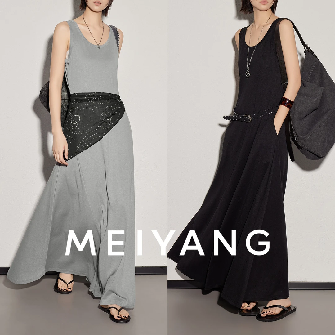 A美洋MEIYANG 丝麻四号连衣裙【商场同款】天丝苎麻无袖背心裙-周二