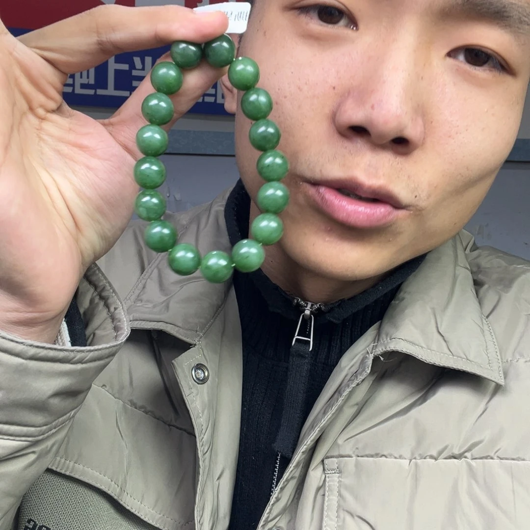 和田玉手链未镶嵌多样性拍一发一俄罗斯碧玉卡12