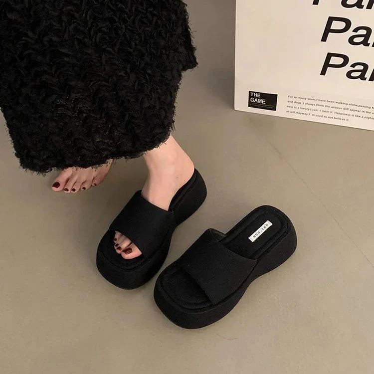 日本STELU超火厚底拖鞋女夏季外穿2025新款网红女士配裙子凉拖鞋