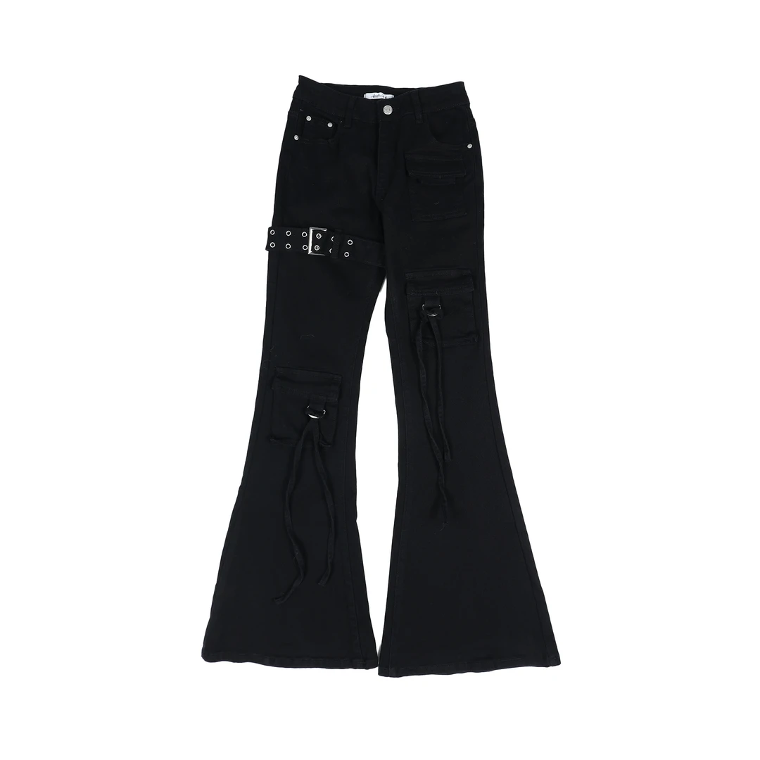 ANPK女装街头辣妹微喇工装裤子AD212I8478