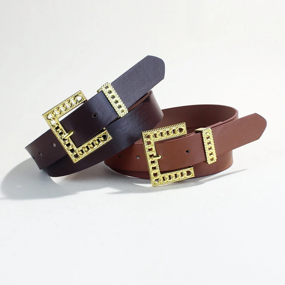 新款仿皮腰带女时尚欧美ins风潮流学生裤带女仿皮皮带女厂家供应