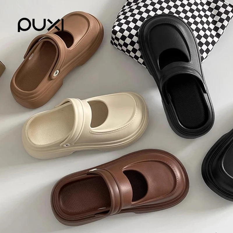 朴西乐步玛丽珍鞋女洞洞鞋外穿2025新款夏季配裙子软底不累脚凉鞋