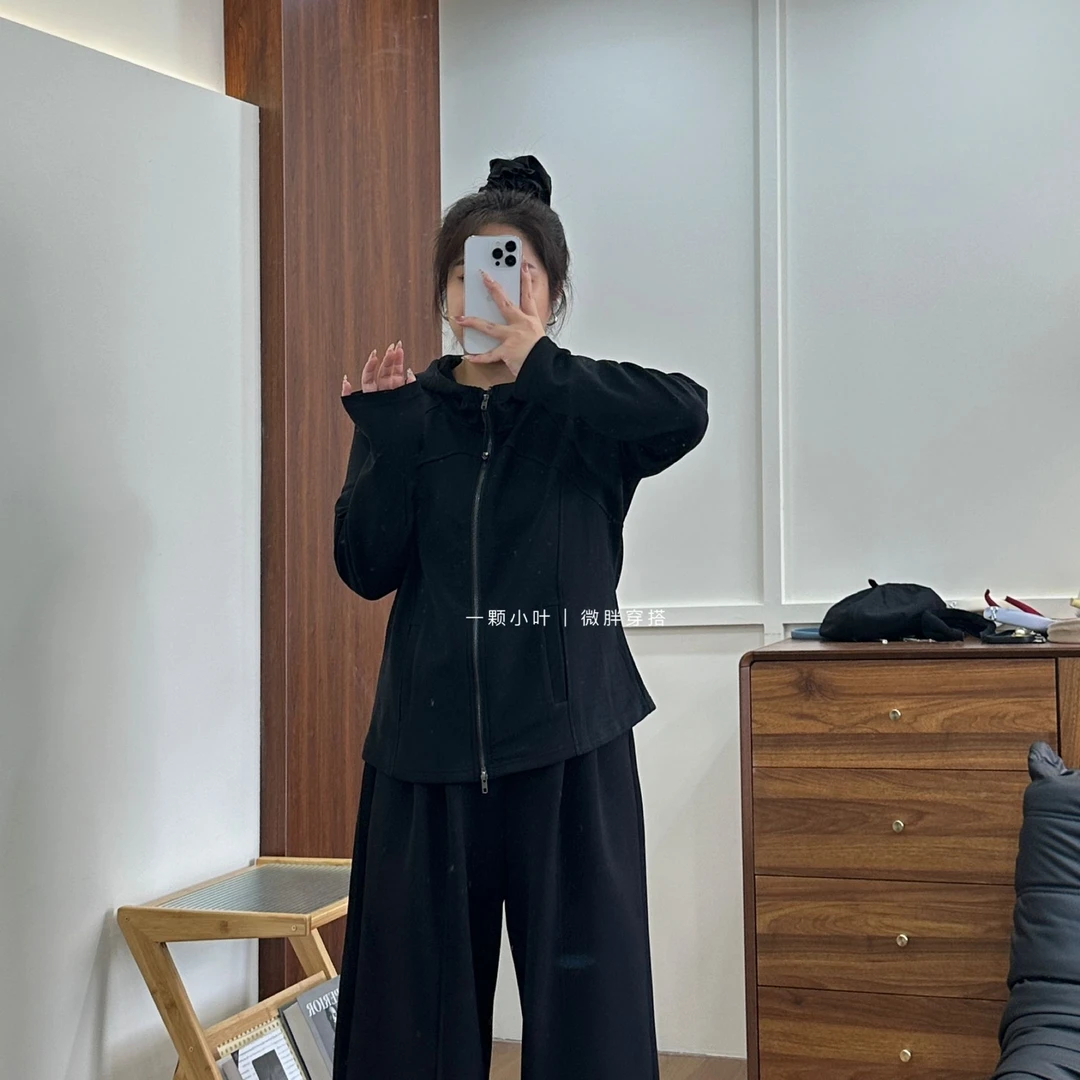 【一颗小叶】春秋季新款大码空心棉休闲卫衣外套