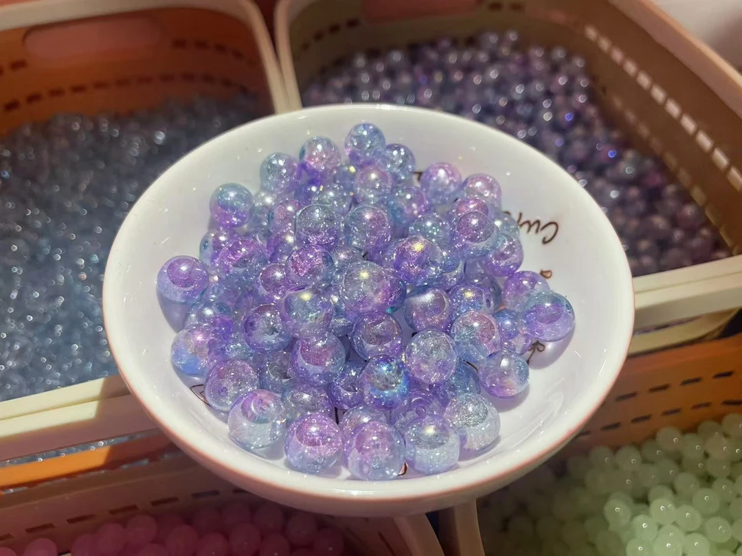 【清辉彩饰】编号A51-A129爆花琉璃珠手工DIY