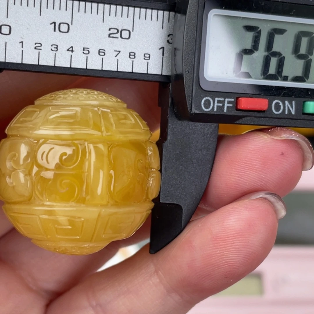 足银镀金镶嵌蜜蜡裸石437
