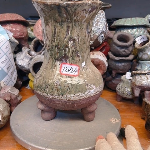 粗陶花盆手工花盆制作